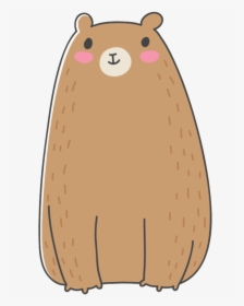 Hand Drawn A Cute Bear Vector - Cartoon, HD Png Download, Free Download