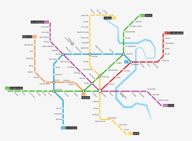 Metro Saigon Lines - Metro Saigon Map, HD Png Download, Free Download