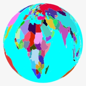 Area,globe,planet - Colorful World Globe, HD Png Download, Free Download