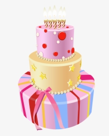 Birthday Cake Clip Art - Happy Birthday To Friend Png, Transparent Png, Free Download
