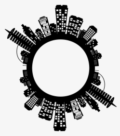 Skyline Ii Radial Big - City Skyline In A Circle, HD Png Download, Free Download