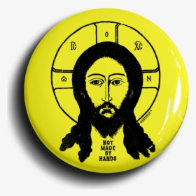 Jesus Not Made By Hands Button"  Class= - Orthodox Saint Tshirt, HD Png Download, Free Download