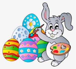 Easter Egg Png Bunny - Easter Bunny And Eggs Clipart, Transparent Png, Free Download