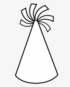 Party Hat Black And White Library Clipart Birthday - Black Party Hat Clipart, HD Png Download, Free Download