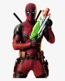 Deadpool With Toy Gun, HD Png Download, Free Download