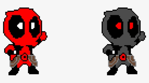 Deadpool,normal And X Force - Pixel Art Marvel Deadpool, HD Png Download, Free Download