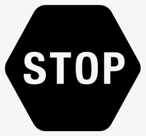 Stop Sign Icon Png - Stop Sign Black And White Png, Transparent Png, Free Download