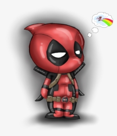 Ballpoint Drawing Deadpool - Chibi Style Deadpool, HD Png Download, Free Download