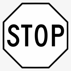 Stop Sign Clip Art Black - Stop Sign, HD Png Download, Free Download