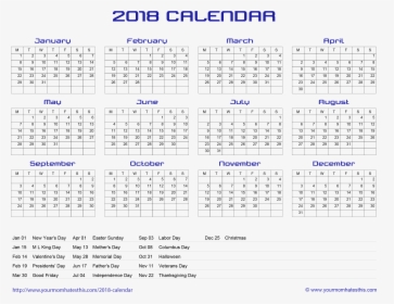 2018 Calendar Computer Desktop Background, HD Png Download, Free Download