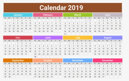 2019 Calendar Png Transparent Hd Photo - Calendar 2019 Ireland With Bank Holidays, Png Download, Free Download