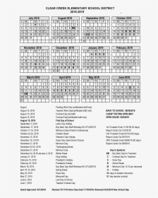 2019 Clear Calendar Of Special Days, HD Png Download, Free Download