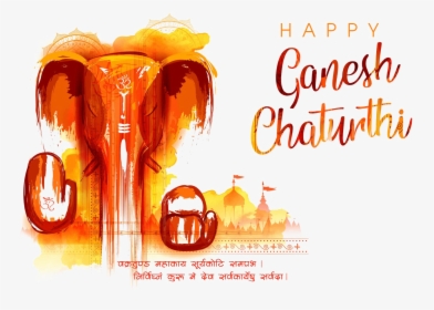 Ganesh Chaturthi Png Image - Creative Happy Ganesh Chaturthi, Transparent Png, Free Download