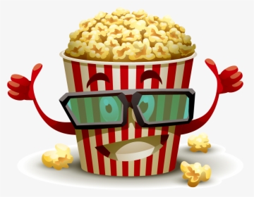 Cinema Vector Popcorn With Cartoon Film 3d Clipart - Popcorn Png, Transparent Png, Free Download