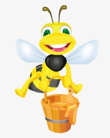 Honey Bee Cartoon Png - Bee Honey Clipart Png, Transparent Png, Free Download