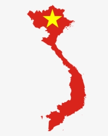 Vietnam Map Flag Clip Arts - Vietnam Flag Country Png, Transparent Png, Free Download