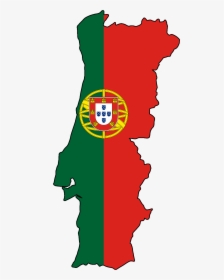 Portugal Map Flag Land Country - Portugal Map With Flag, HD Png Download, Free Download