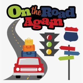 On The Road Again Svg Scrapbook File Vacation Svg Files - Travel Clipart Road Trip, HD Png Download, Free Download