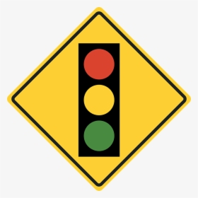 Road Sign Traffic Light Png Photo - Traffic Signal Ahead Sign, Transparent Png, Free Download