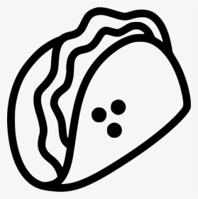 Taco - Black And White Taco Png, Transparent Png, Free Download
