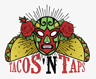 Mexican Woman Holding Beer Taco Png - Tacos N Taps, Transparent Png, Free Download