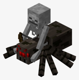 Minecraft Skeleton Png - Minecraft Spider Jockey Png, Transparent Png, Free Download