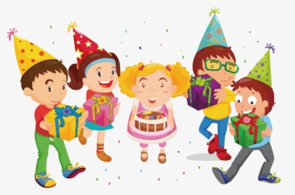Birthday Hat Clipart Childrens Party - Kids Birthday Party Clipart Png, Transparent Png, Free Download