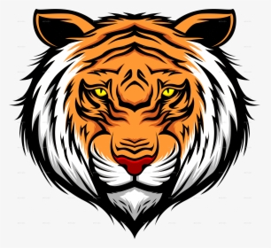 Growling Tiger Png - Tiger Face Vector Png, Transparent Png, Free Download