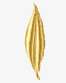 Gold Feather Clip Arts - Transparent Png Golden Feather, Png Download, Free Download