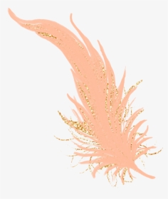 Clip Art Glitter Feathers - Pink Gold Feather Png, Transparent Png, Free Download