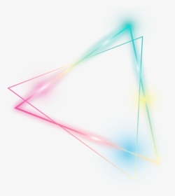 Kpop Triangle Cute Lighting Colorful Triangles Line - Glow Neon Triangle Png, Transparent Png, Free Download