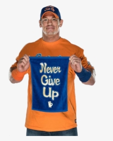 John Cena Png - John Cena With Never Give Up, Transparent Png, Free Download