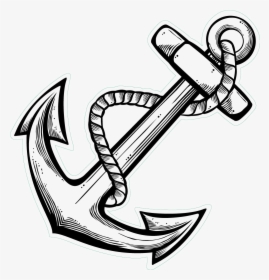 Anchor Png Free Pic - Anchor Tattoo Drawing, Transparent Png, Free Download