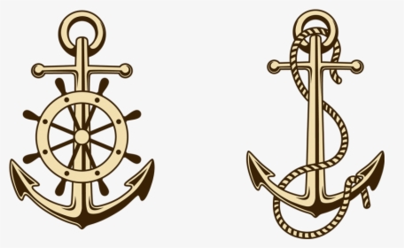 Ship Wheel Paper Anchor Ships Clip Art And Transparent - Ship Wheel And Anchor, HD Png Download, Free Download