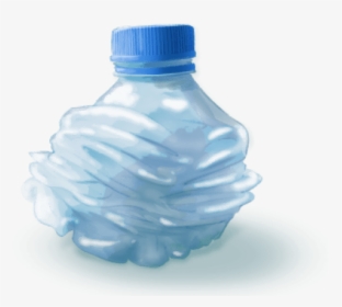 Small Crushed Water Bottle - Crushed Water Bottle Png, Transparent Png, Free Download