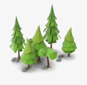 Forest Png No Background - Low Poly Pine Tree, Transparent Png, Free Download