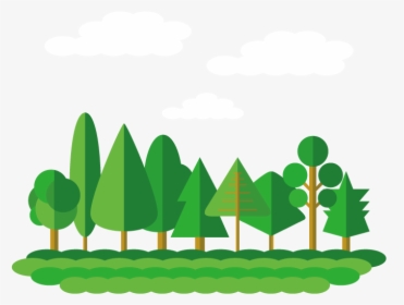 Flat Design Forest Tree - Tree Flat Design Png, Transparent Png, Free Download