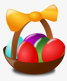 Food,fruit,easter Egg - Easter Egg Basket Clip Art, HD Png Download, Free Download
