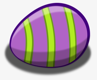 Egg, Easter, Violet, Green, Stripes, Celebration - Green And Purple Easter Egg, HD Png Download, Free Download