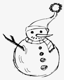 Transparent Cute Snowman Png - Snowman Sketch, Png Download, Free Download
