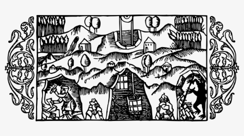 Olaus Magnus On Rocik Trolls Clip Arts - Woodcut, HD Png Download, Free Download