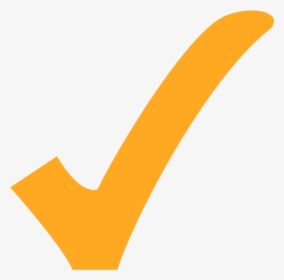 Checkmark Png Orange - Yellow Check Mark, Transparent Png, Free Download