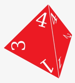 4 Sided Dice Png Clipart , Png Download - Four Sided 4 Sided Dice, Transparent Png, Free Download