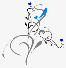 Blue Bird On A Vine Svg Clip Arts - Vine Clip Art, HD Png Download, Free Download