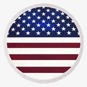 Towelswell Round Beach Towel Have Broad Market And - Round American Flag Circle, HD Png Download, Free Download