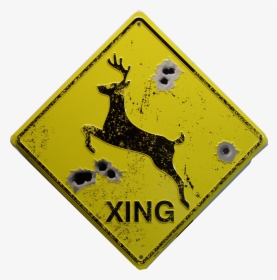 Metal Embossed Sign - Easy Deer Drawing Silhouette, HD Png Download, Free Download