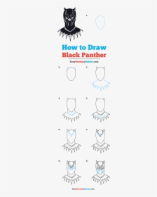 How To Draw Black Panther - Draw Black Panther Step By Step, HD Png Download, Free Download