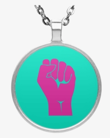 Clenched Fist Un4686 Circle Necklace - Necklace, HD Png Download, Free Download
