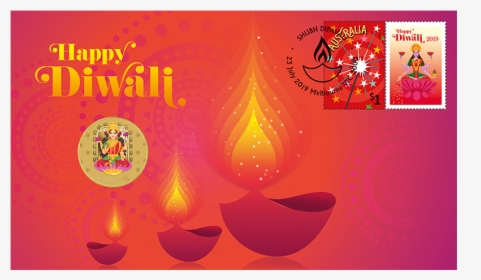 Diwali 2019 Postal Numismatic Cover Product Photo Internal - Australia Post Diwali Stamp, HD Png Download, Free Download
