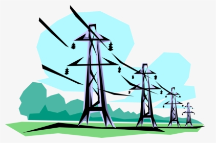 Openclipart Electrocution Electric Power Electricity - Transmission Lines Clip Art, HD Png Download, Free Download